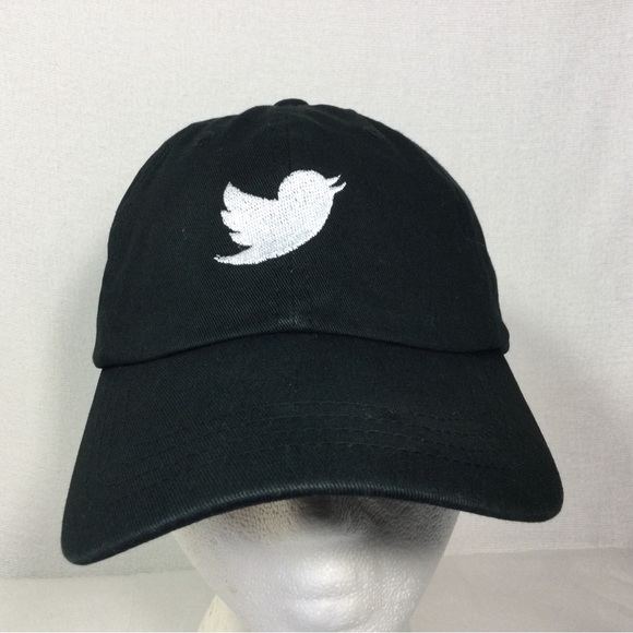Twitter X Bird Strapback Hat Black Advertising Employee - Picture 2 of 13